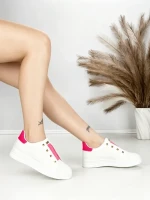 Sneakers Dama HY-285 WHITE-FUCHSIA | ABLOOM