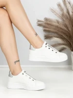 Sneakers Dama HY-285 WHITE-SILVER | ABLOOM