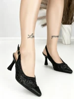 Pantofi Stiletto A7636-5 BLACK | ABLOOM