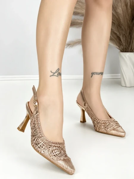 Pantofi Stiletto A7636-5 CHAMPAGNE | ABLOOM