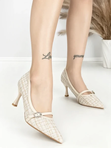 Pantofi Stiletto L6-79-3 KHAKI | ABLOOM