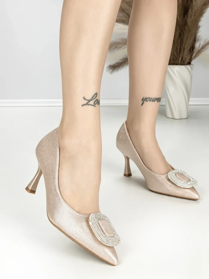 Pantofi Stiletto A7910-1 CHAMPAGNE | ABLOOM