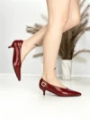Pantofi cu Toc mic L6-71-4 WINE | ABLOOM