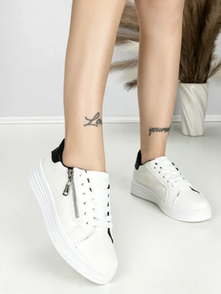 Sneakers Dama BK-56-2 WHITE-BLACK | ABLOOM