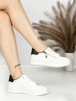 Sneakers Dama BK-56-2 WHITE-BLACK | ABLOOM