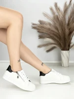 Sneakers Dama BK-56-2 WHITE-BLACK | ABLOOM