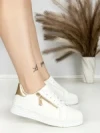 Sneakers Dama BK-56-5 WHITE-GOLD | ABLOOM