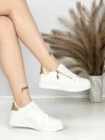 Sneakers Dama BK-56-5 WHITE-GOLD | ABLOOM