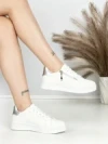 Sneakers Dama BK-56-6 WHITE-SILVER | ABLOOM