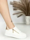 Sneakers Dama BK-56-7 WHITE-CHAMPAGNE | ABLOOM