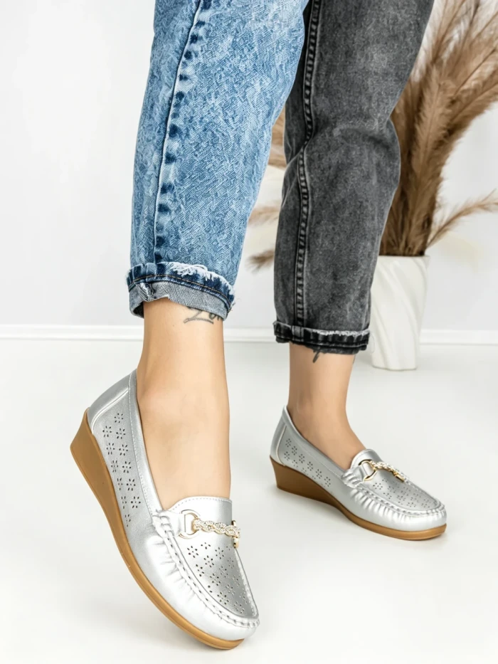 Pantofi Casual Dama JM079 PLATA | ANNALISE
