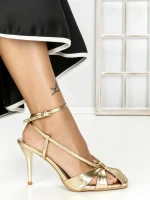 Sandale Dama cu Toc Subtire SY-30 GOLD | ABLOOM