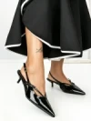 Pantofi cu Toc mic K726 BLACK | ABLOOM