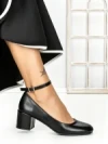 Pantofi cu Toc mic 77-559 BLACK | CM