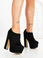 Botine cu Toc Gros 6716N NEGRO | STEPS HIGHER