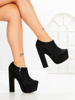 Botine cu Toc Gros 6716N NEGRO | STEPS HIGHER