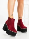 Botine cu Toc Gros 8607B BURDEOS | STEPS HIGHER