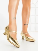Pantofi cu Toc mic JM269E ORO | ANNALISE