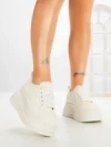 Pantofi Sport Dama cu Platforma 8668-16 WHITE | MEI