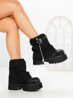 Ghete Dama cu Platforma 8796-16S BLACK | MEI