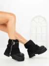 Ghete Dama cu Platforma 8796-16S BLACK | MEI