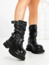 Ghete Dama cu Platforma 1899-18S BLACK | MEI