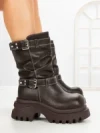 Ghete Dama cu Platforma 1899-18S BROWN | MEI