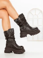 Ghete Dama cu Platforma 1899-18S BROWN | MEI