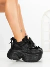 Pantofi Sport Dama cu Platforma 6668-3 BLACK | MEI