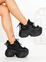 Pantofi Sport Dama cu Platforma 6668-3 BLACK | MEI
