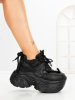 Pantofi Sport Dama cu Platforma 6668-3 BLACK | MEI