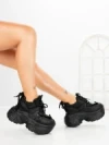 Pantofi Sport Dama cu Platforma 6668-3 BLACK | MEI