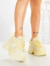 Pantofi Sport Dama cu Platforma 6668-3 YELLOW | MEI