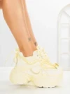 Pantofi Sport Dama cu Platforma 6668-3 YELLOW | MEI