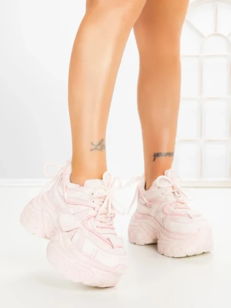 Pantofi Sport Dama cu Platforma 6668-3 PINK | MEI