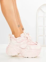 Pantofi Sport Dama cu Platforma 6668-3 PINK | MEI