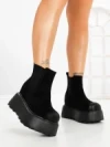 Ghete Dama cu Platforma 8556-2 BLACK | MEI