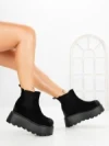 Ghete Dama cu Platforma 8556-2 BLACK | MEI