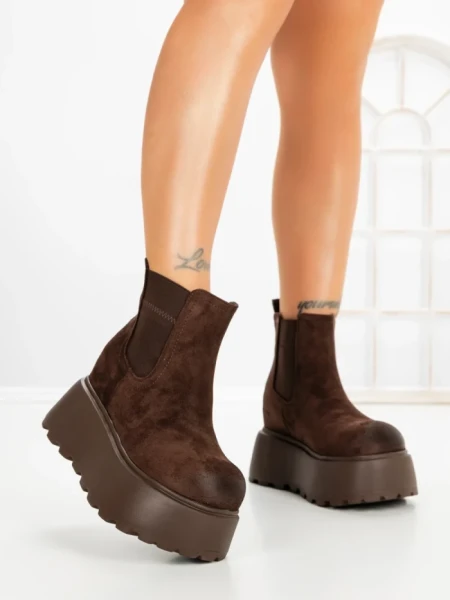 Ghete Dama cu Platforma 8556-2 BROWN | MEI