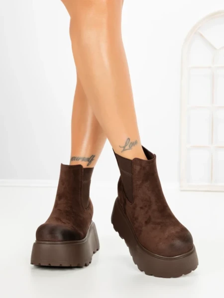 Ghete Dama cu Platforma 8556-2 BROWN | MEI