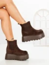 Ghete Dama cu Platforma 8556-2 BROWN | MEI