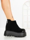 Ghete Dama cu Platforma 8556-3 BLACK | MEI
