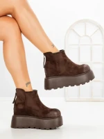 Ghete Dama cu Platforma 8556-3 BROWN | MEI