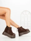 Ghete Dama cu Platforma 8556-3 BROWN | MEI