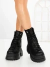 Ghete Dama cu Platforma 8505-3 BLACK | MEI