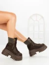 Ghete Dama cu Platforma 8505-3 BROWN | MEI