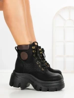 Ghete Dama cu Platforma 8501-3 BLACK | MEI