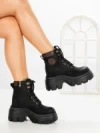 Ghete Dama cu Platforma 8501-3 BLACK | MEI