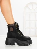 Ghete Dama cu Platforma 8501-3 BLACK | MEI