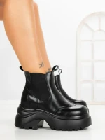 Ghete Dama cu Platforma 8502-2 BLACK | MEI